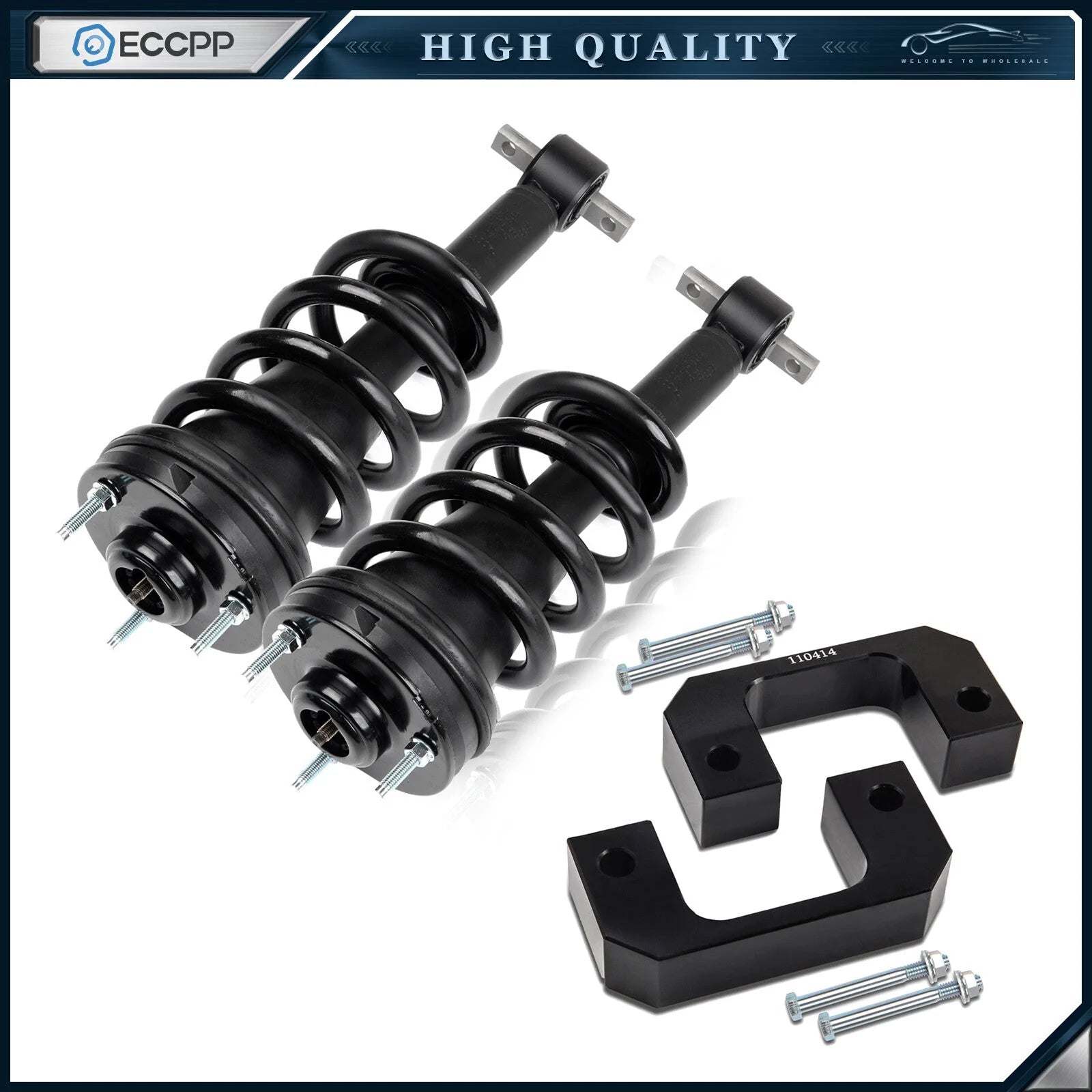 1.5" Front Leveling Kit & Front Complete Struts for Chevy Silverado GMC Sierra 6B93BC-57 [1]