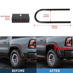1.5" Rear Leveling Lift Kit For 2003-2013 Dodge Ram 2500 4WD with 4" Axle Only KOEEP [2]