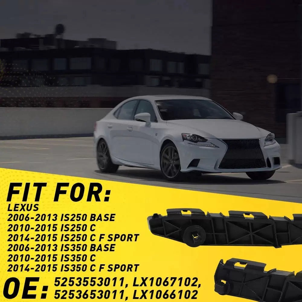 1 Front Pair Bumper Side Brace LH Bracket & RH For 2006-2015 Lexus IS250 / IS350 6B93BC-57 [2]