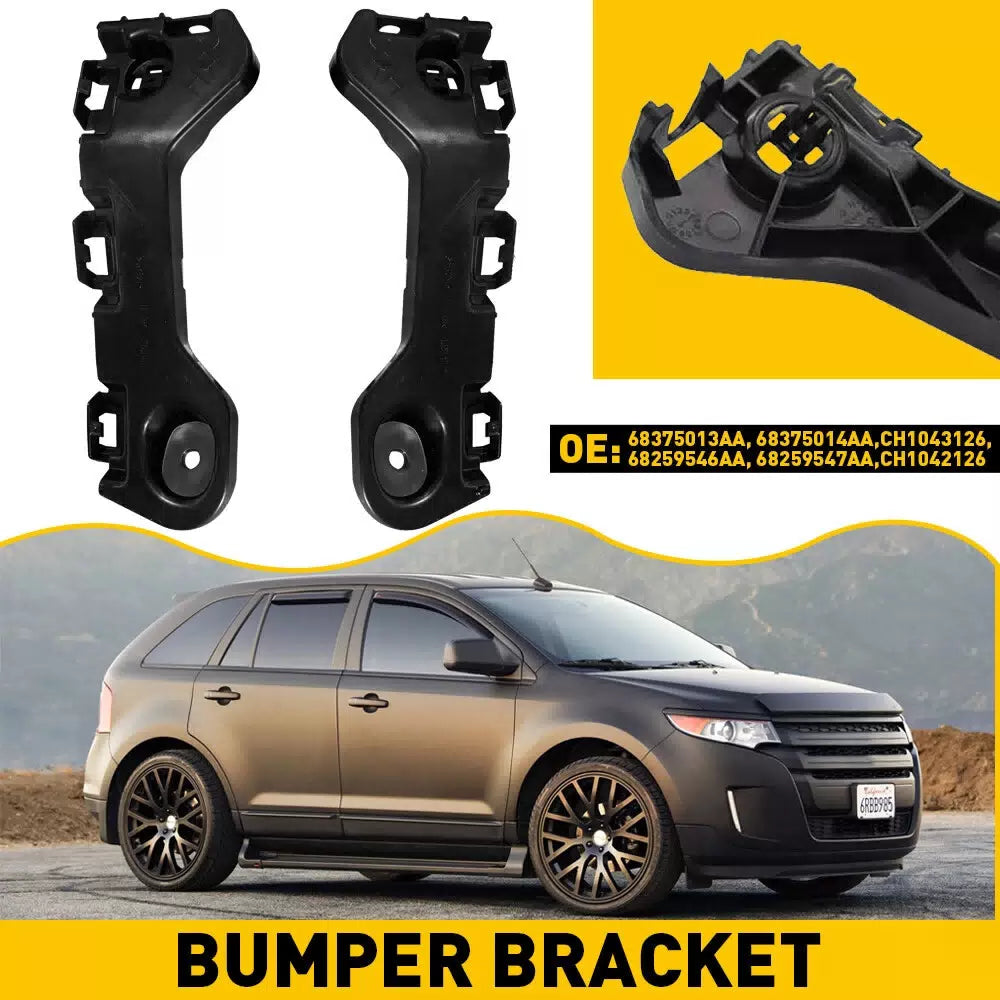1 Pair For 2011 2012 2013 2014 Ford Edge Bumper Bracket Front Beam Mount Support 6B93BC-57 [1]