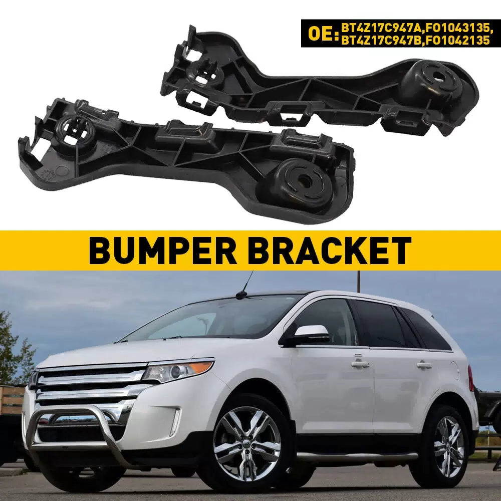 1 Pair For 2011 2012 2013 2014 Ford Edge Bumper Bracket Front Beam Mount Support 6B93BC-57 [9]