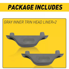 1 Pair Gray inner Cover Trim Fit 2004-08 Ford F150 Upper Door Striker Head Liner 6B93BC-57 [3]