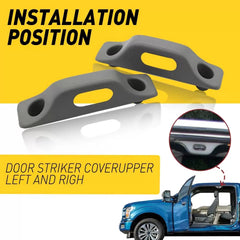 1 Pair Gray inner Cover Trim Fit 2004-08 Ford F150 Upper Door Striker Head Liner 6B93BC-57 [4]
