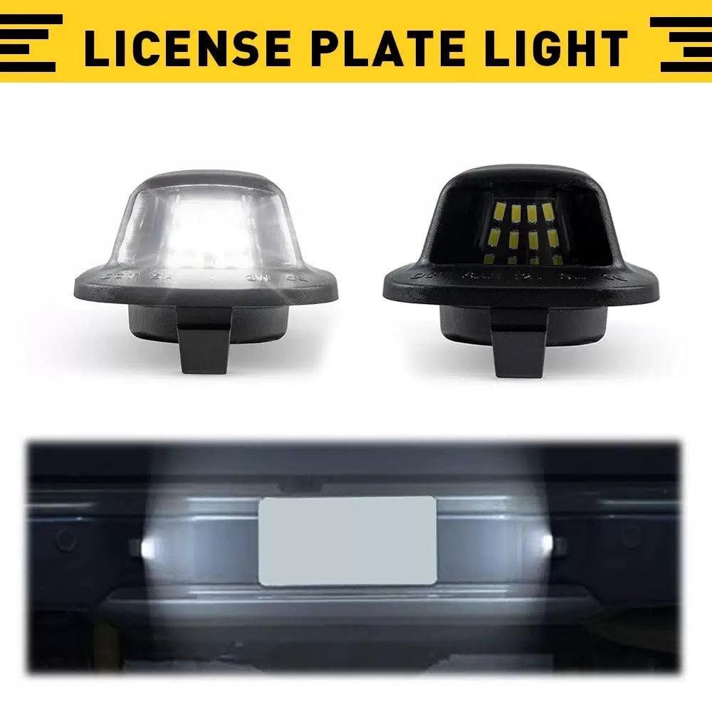1 Pair License Plate Light Bumper Rear Lamp Housing Cover For Nissan Frontier 6B93BC-57 [1]