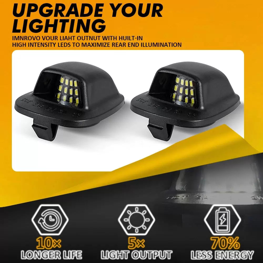 1 Pair License Plate Light Bumper Rear Lamp Housing Cover For Nissan Frontier 6B93BC-57 [7]