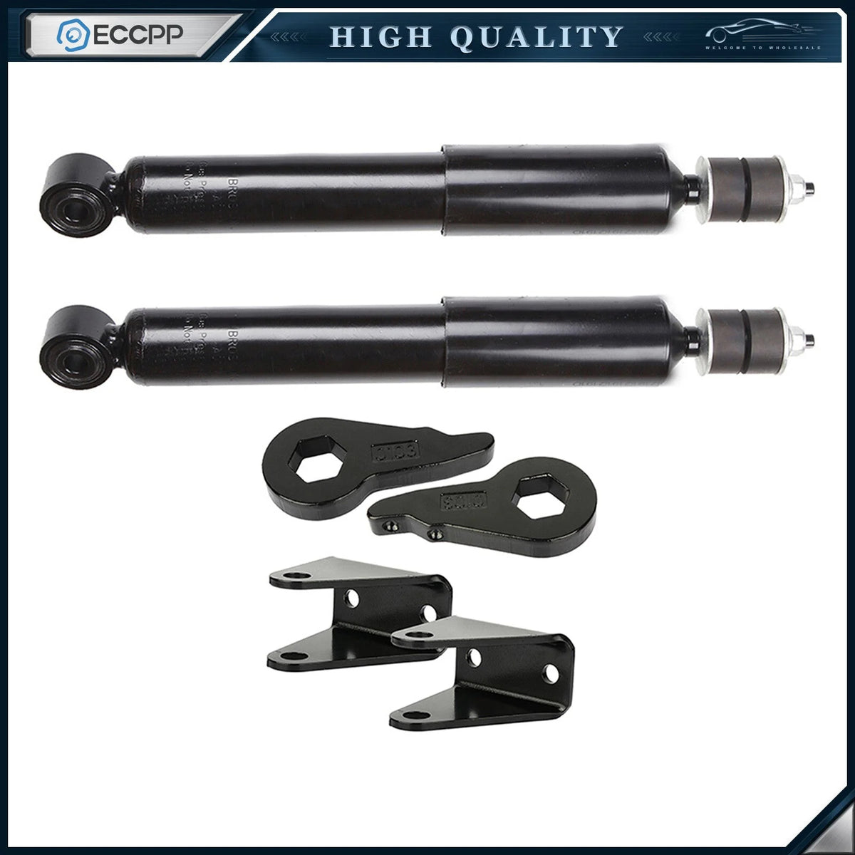 1"-3" Torsion Keys + Shock Extender & Front Shocks Struts For Silverado 2500 HD 6B93BC-57 [1]