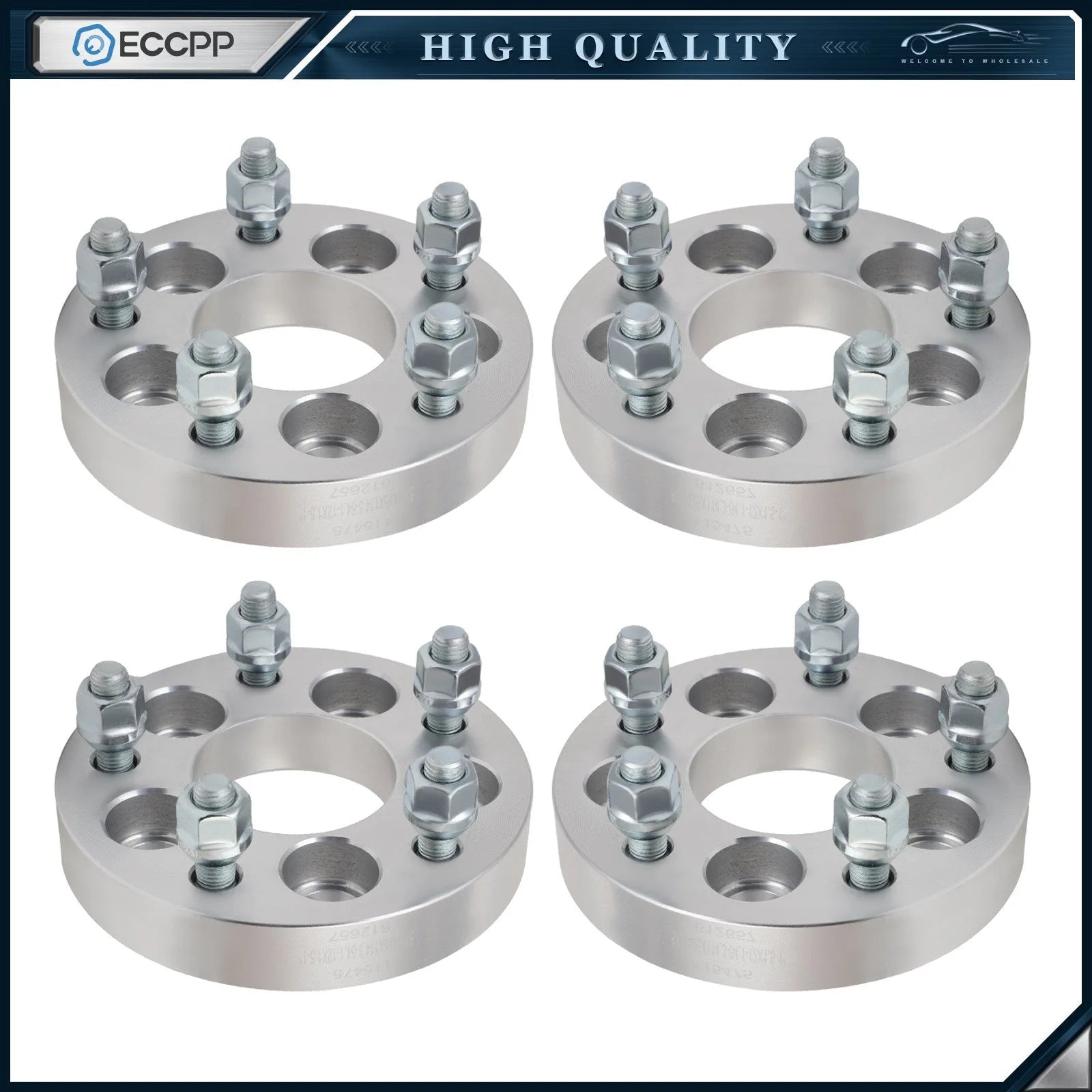 1 inch Wheel Adapters 5x100 to 5x4.5 12x1.5 64.1 CB For Toyota 5x100 to 5x114.3 6B93BC-57 [1]