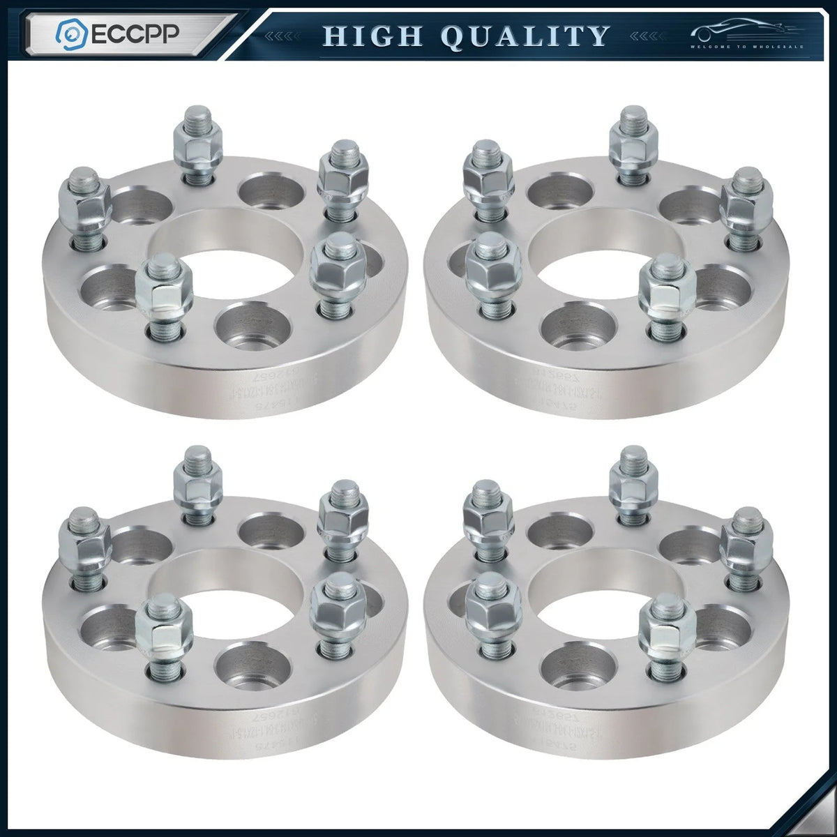 1 inch Wheel Adapters 5x100 to 5x4.5 12x1.5 64.1 CB For Toyota 5x100 to 5x114.3 6B93BC-57 [1]
