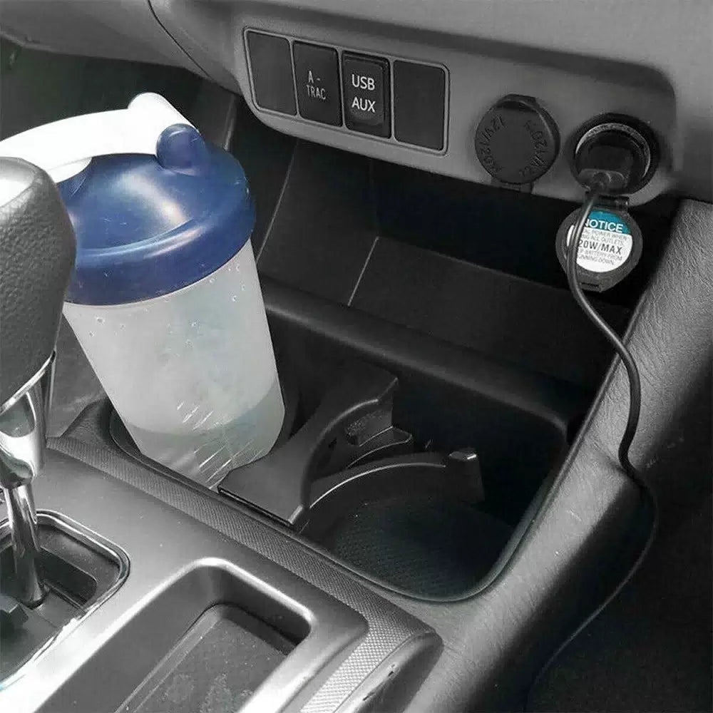 2005-2009 fits Tacoma Center Console Cup Holder Divider Insert Drink Black 6B93BC-57 [10]