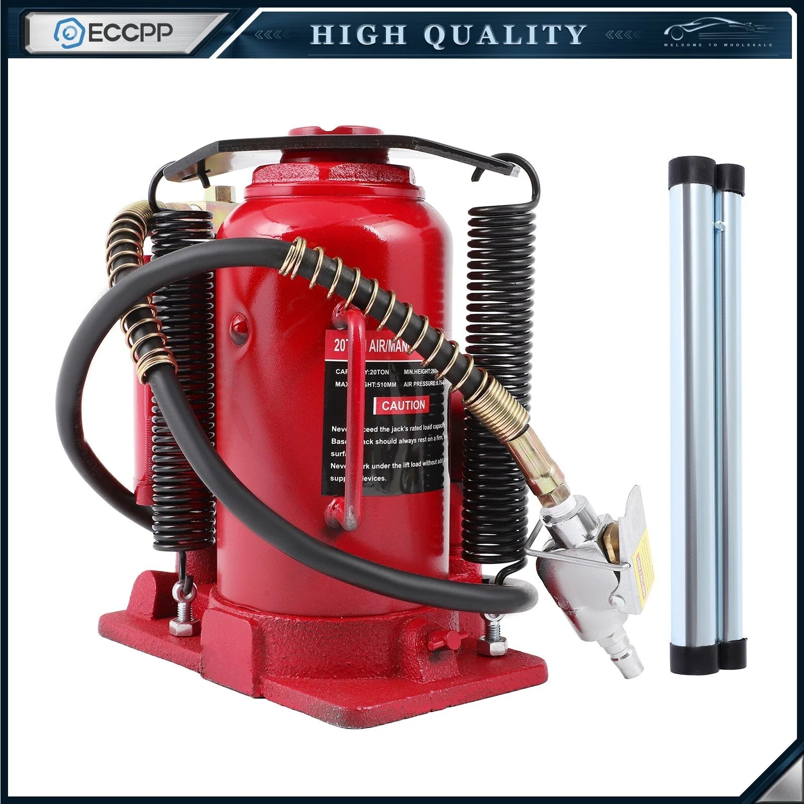 20 Ton Air Hydraulic Bottle Jack Pneumatic For Heavy Duty Auto Truck Repair Tool KOEEP [1]