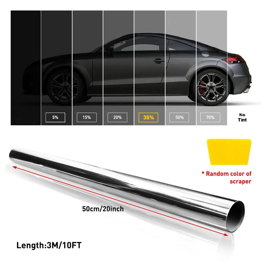 20"in (10') x10'Ft Window Tint One Way Mirror UV Privacy Heat Car Home Office 1x 6B93BC-57 [3]