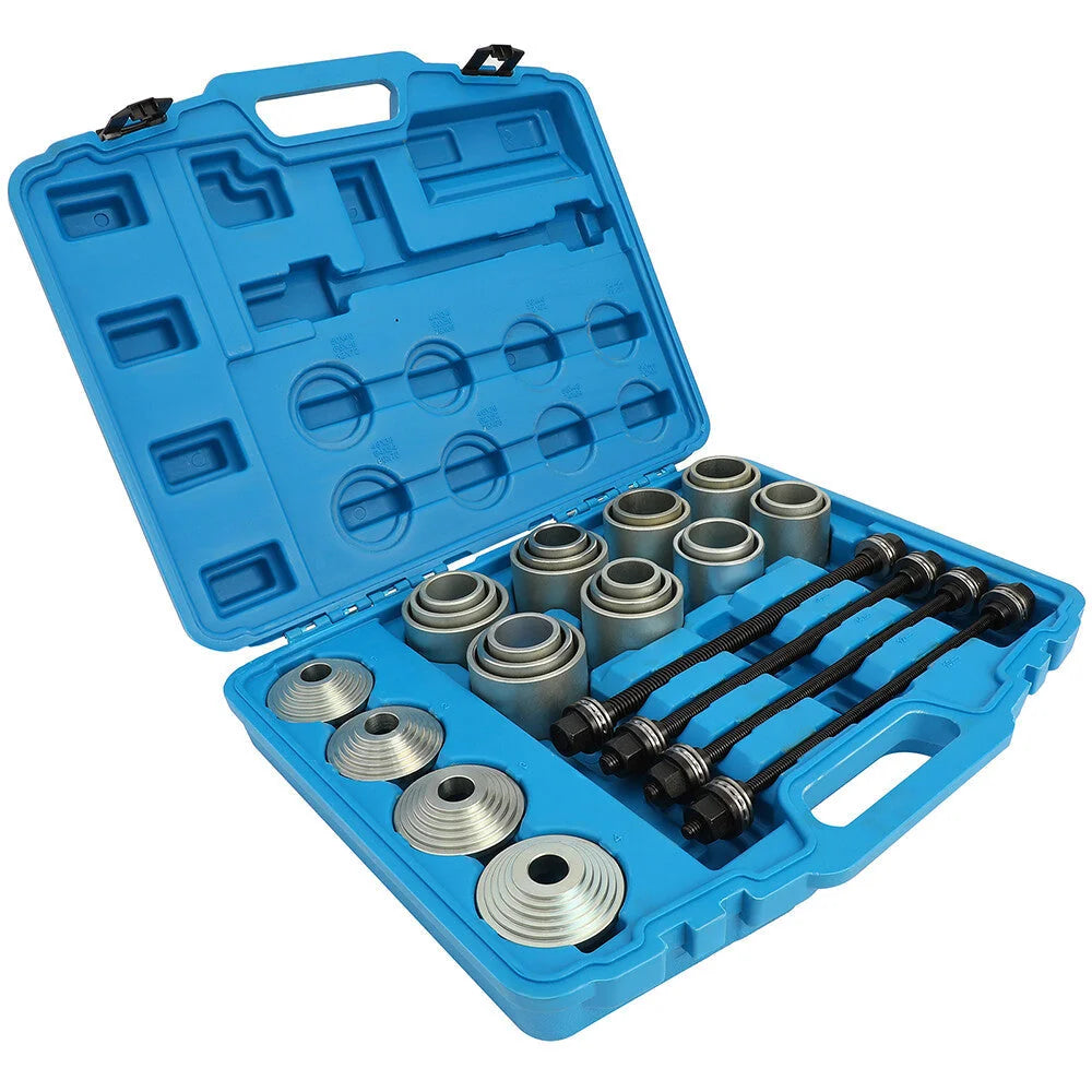 28PCS Press and Pull Sleeve Kit Bush Bearing Removal Kit Steel Case KOEEP [4]