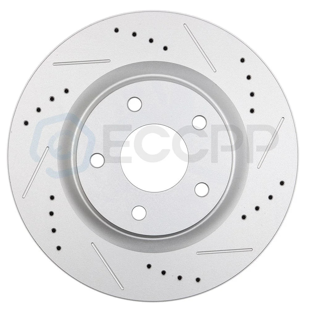 296mm Front 291mm Rear Drilled Rotors Brake Pads for 2007 - 2013 Nissan Altima KOEEP [6]