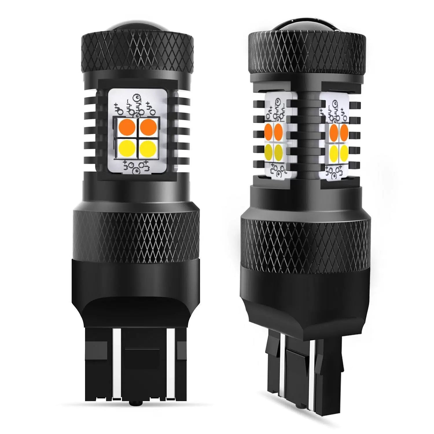 2PCS AUXITO 7443 LED Switchback Dual Color White/Yellow Turn Amber Signal Light AUXITO [9]