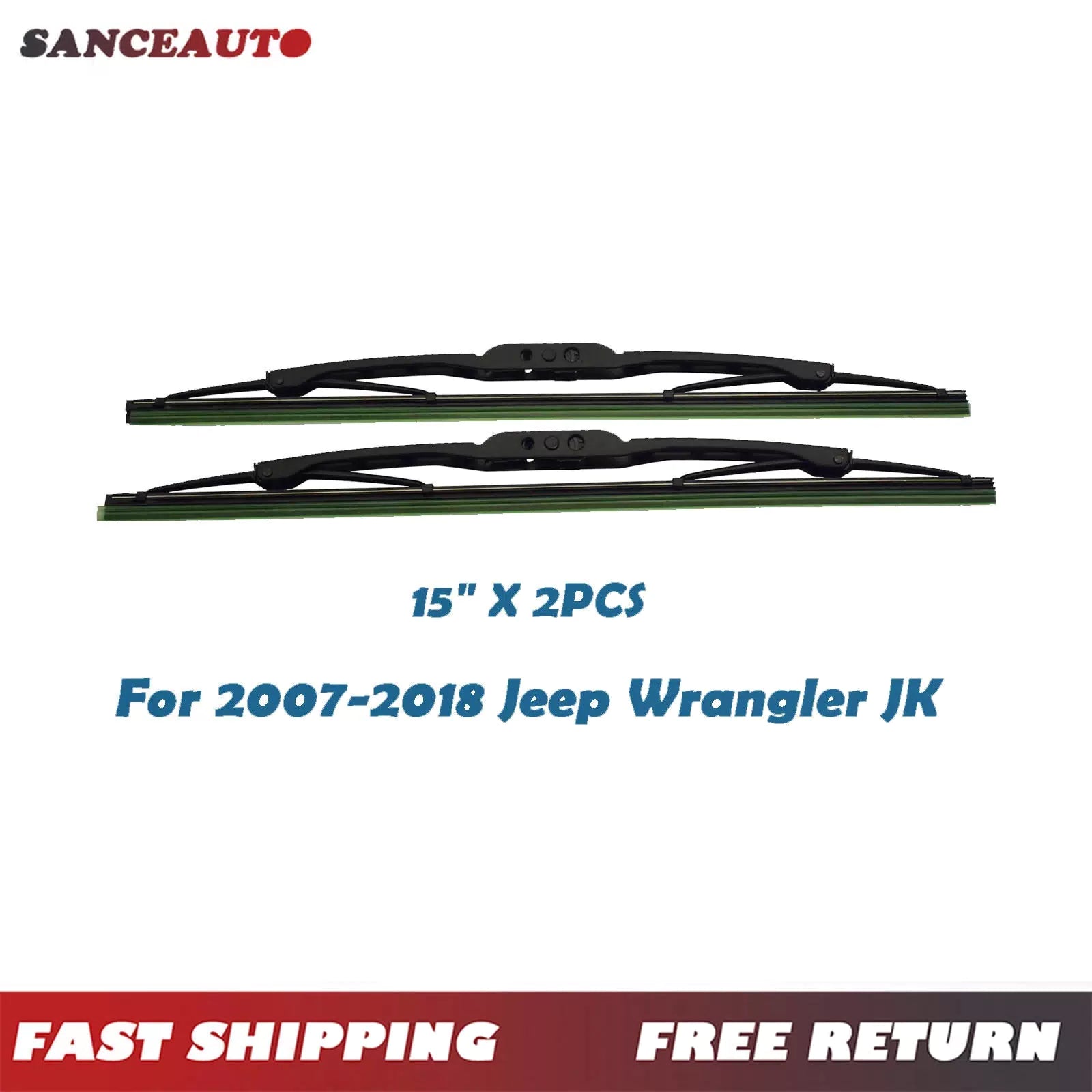 2PCS For 2007-2018 Jeep Wrangler JK Front Windshield Wiper Blades 1AMWC015BA 6B93BC-57 [1]