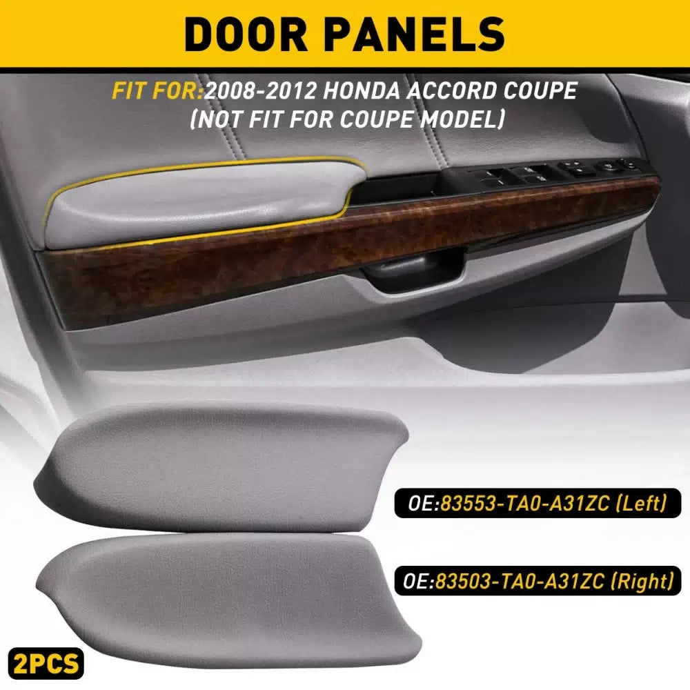 2PCS For Honda Accord 2008 - 2012 Sedan Panel Door Armrest Leather Left & Right 6B93BC-57 [2]