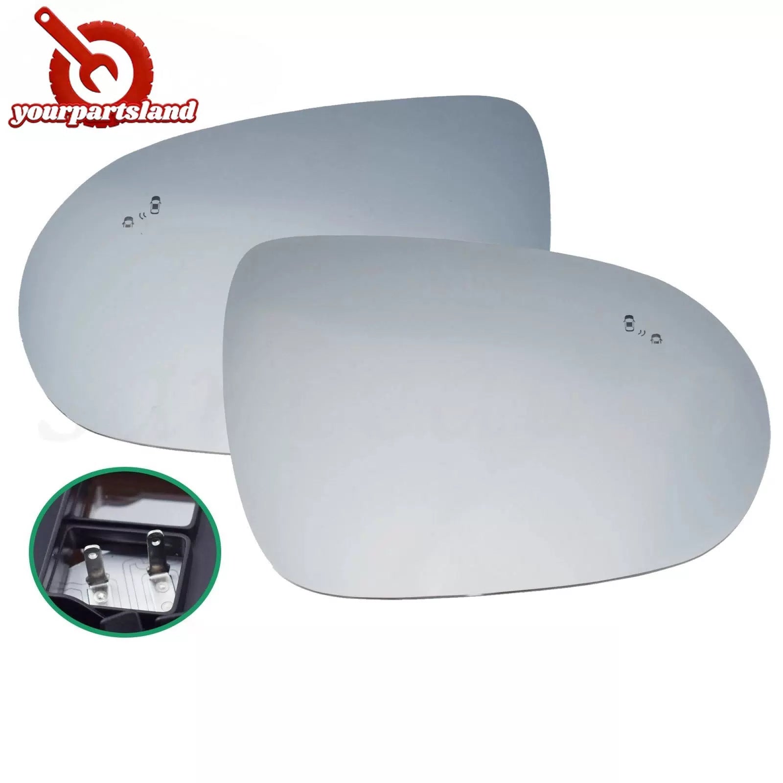 2PCS For KIA Sorento 2016-2020 Left Right Heated Rearview Mirror Glass With BSD 6B93BC-57 [1]