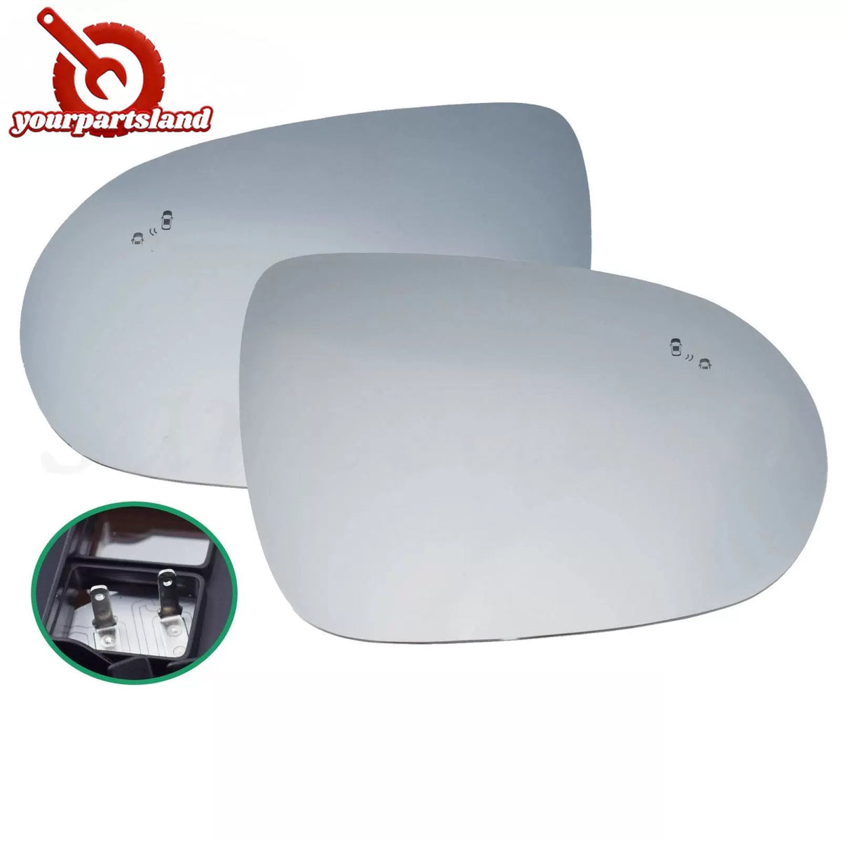 2PCS For KIA Sorento 2016-2020 Left Right Heated Rearview Mirror Glass With BSD 6B93BC-57 [1]