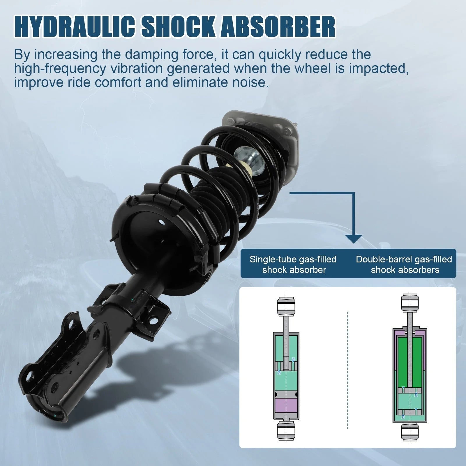 2PCS Front Complete Struts Shocks Springs For Volvo V70 2001-2002 XC70 2003-2007 6B93BC-57 [4]