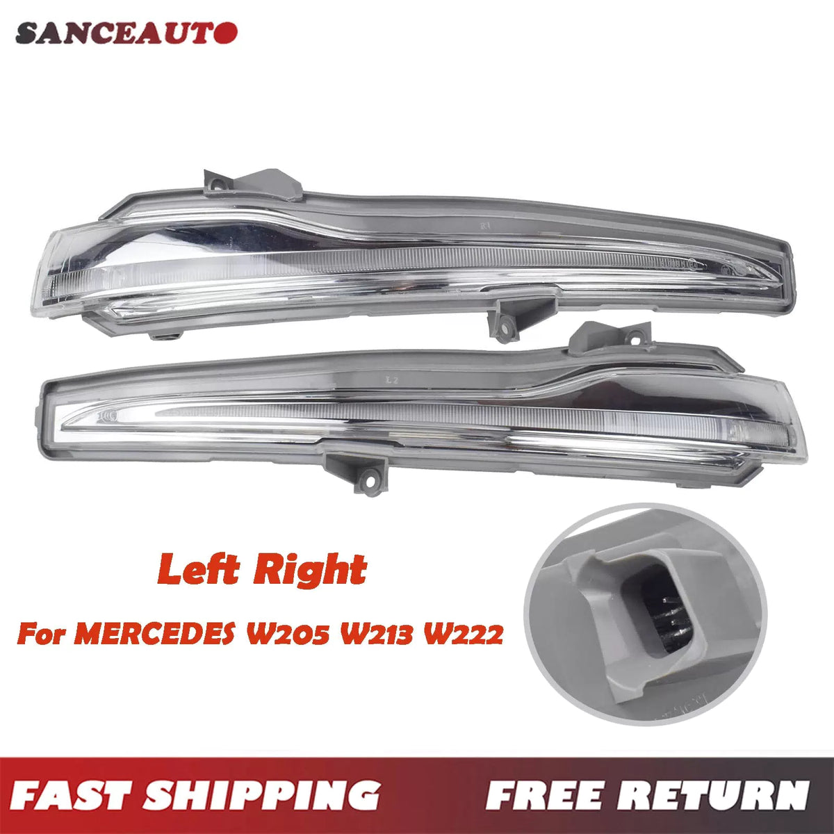 2PCS Mirror Turn Signal Light Left Right For Mercedes X253 W205 W222 W213 W253 6B93BC-57 [1]