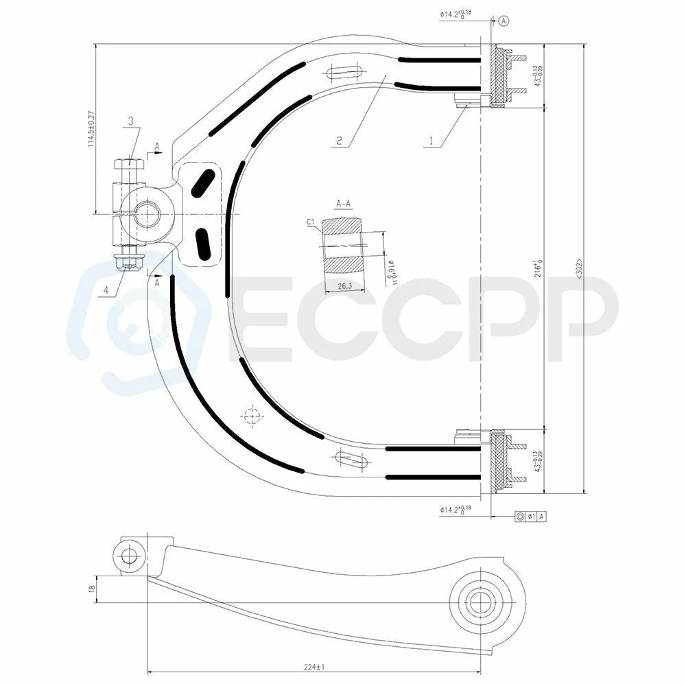 2PCS Suspension Kit Front Upper Control Arms For 2002-2009 Chevy Trailblazer SSR KOEEP [2]