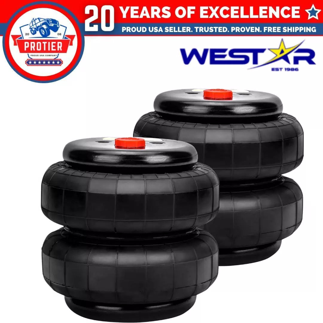 2PCS Universal Air Suspension Spring Double Bellow Standard 2500 lb 1/2"npt 6B93BC-57 [1]