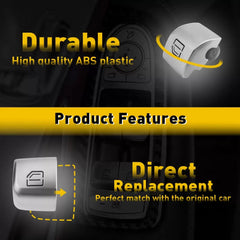 2PCS Window Switch Repiar BUTTONS Caps For Mercedes C300 C63 C350 GLC300 C-Class 6B93BC-57 [4]