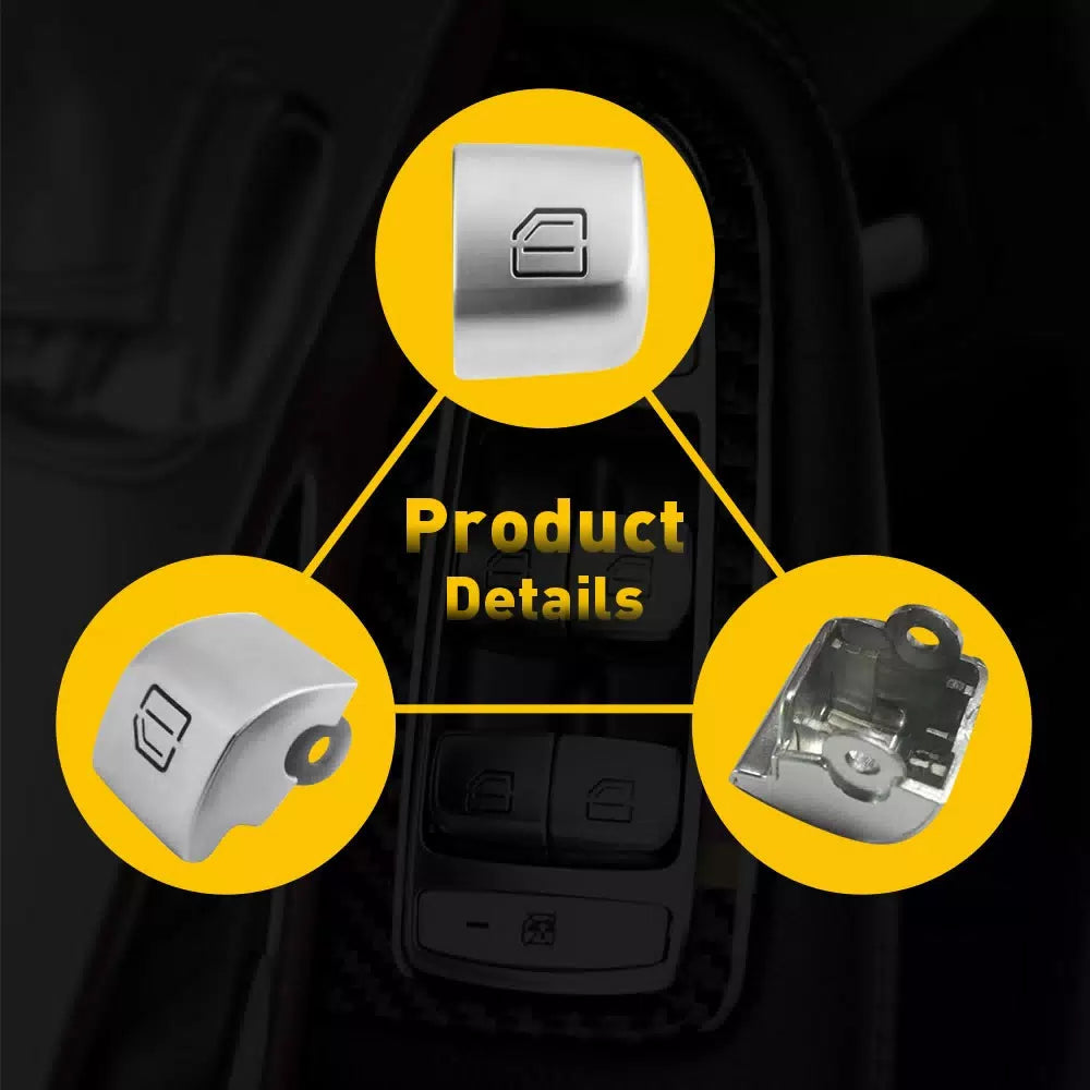 2PCS Window Switch Repiar BUTTONS Caps For Mercedes C300 C63 C350 GLC300 C-Class 6B93BC-57 [5]