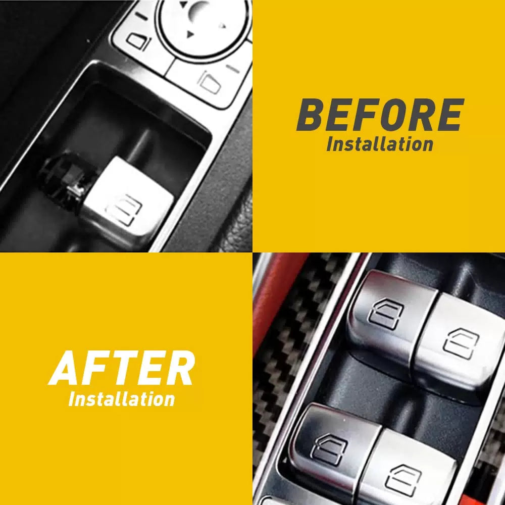 2PCS Window Switch Repiar BUTTONS Caps For Mercedes C300 C63 C350 GLC300 C-Class 6B93BC-57 [6]