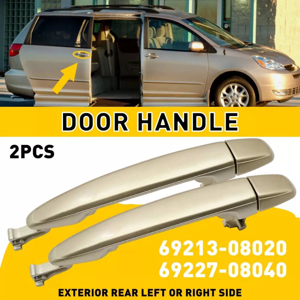 2PC For Toyota Sienna 2004-2010 Gold Shadow Pearl Outside Door Handle Rear L & R 6B93BC-57 [2]
