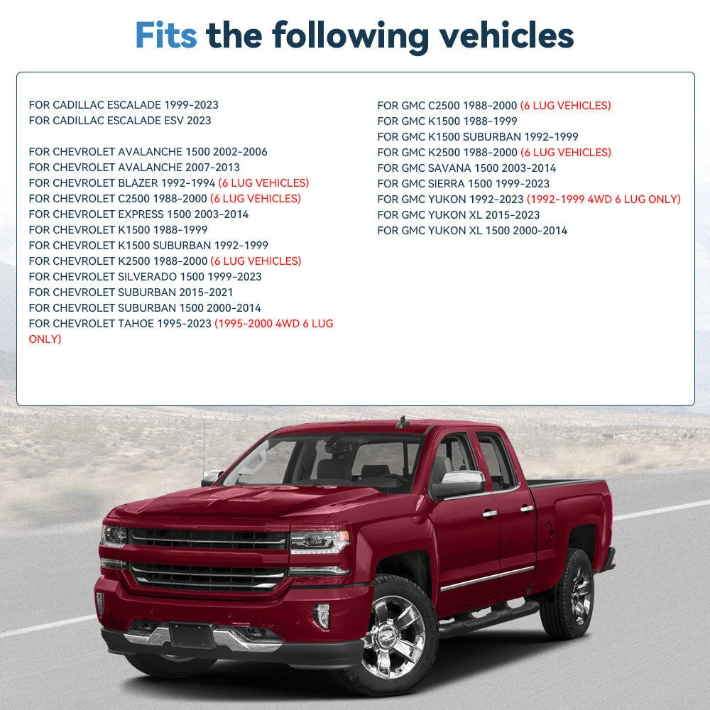 2P 1.25" 6x5.5 Hubcentric Wheel Spacers For Chevy Silverado 1500 Tahoe 1999-2025 6B93BC-57 [3]