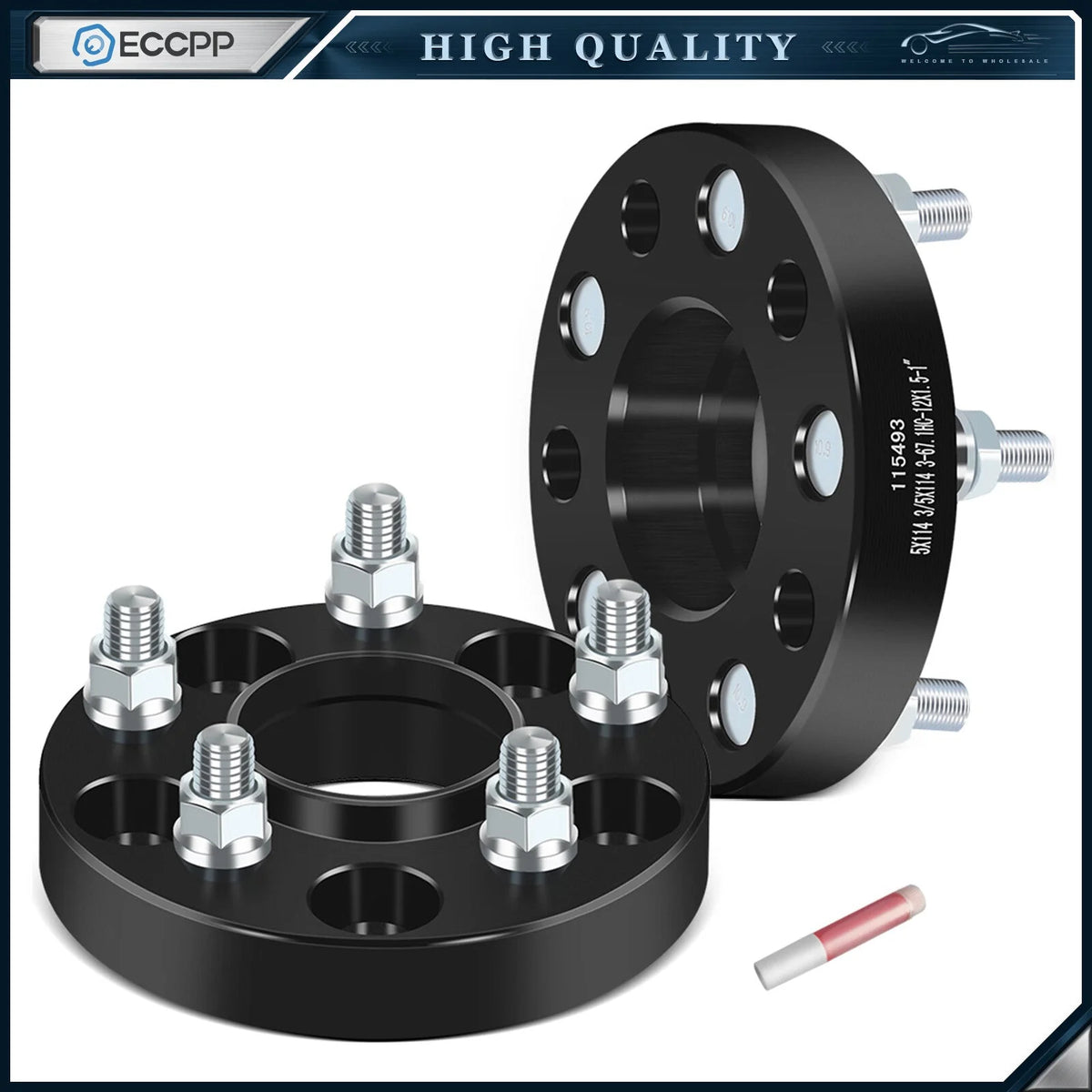 2P 1" 5x4.5 Hub Centric Wheel Spacers 12x1.5 For Ford Escape Fusion Jeep Patriot KOEEP [1]