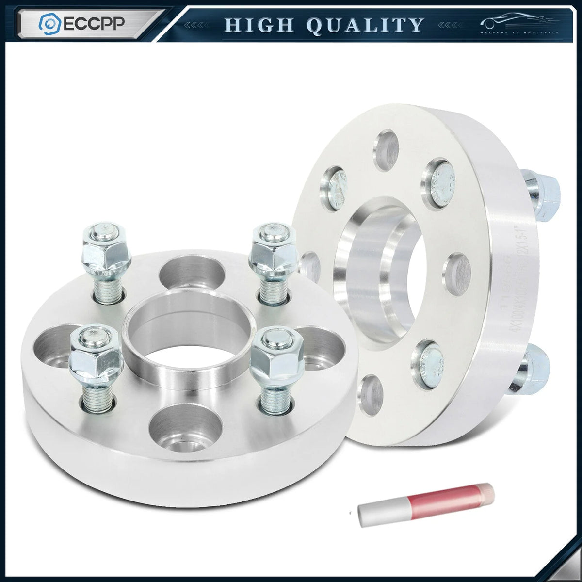 2P 1 inch Hubcentric Wheel Spacers 4x100 12x1.5 For Honda Civic Mini Cooper 4Lug 6B93BC-57 [1]