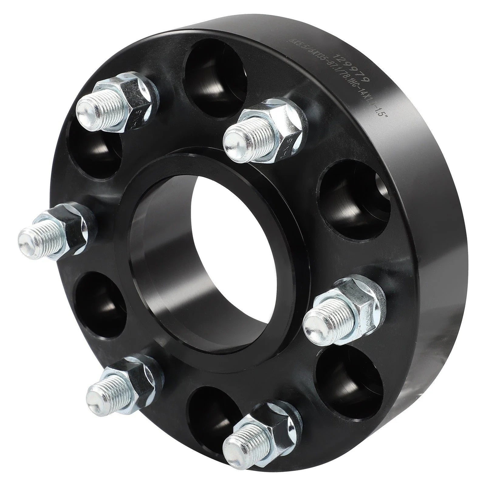 2Pc 1.5" 6x5.5 to 6x135 Hubcentric Wheel Adapters 14x1.5 For Chevy to F150 6 Lug 6B93BC-57 [11]