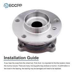 2Pc Wheel Hub Bearings Front AWD For 2008 2009 2010-2018 BMW X5 X6 xDrive Models 6B93BC-57 [3]
