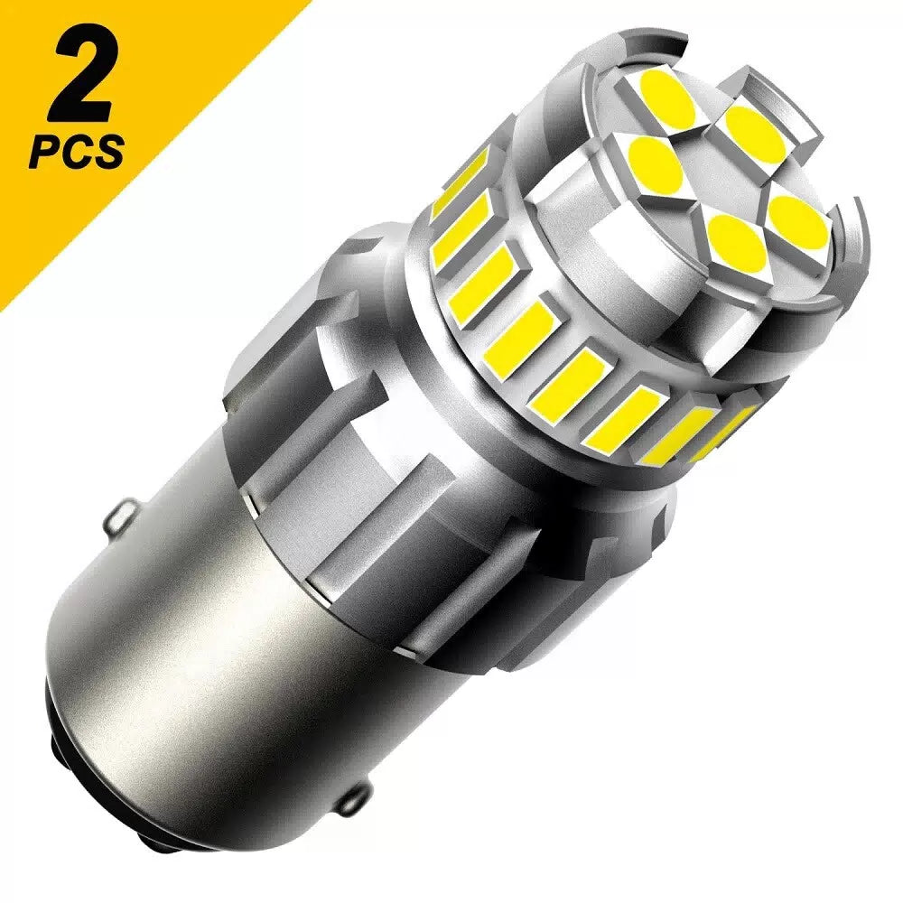 2Pcs 1157 LED Tail Brake Stop Backup Reverse Turn Signal Light Bulbs 6500K White 6B93BC-57 [11]