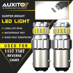 2Pcs 1157 LED Tail Brake Stop Backup Reverse Turn Signal Light Bulbs 6500K White 6B93BC-57 [1]