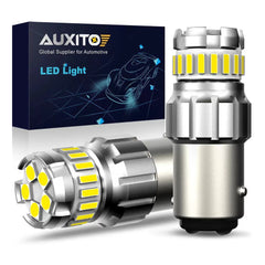 2Pcs 1157 LED Tail Brake Stop Backup Reverse Turn Signal Light Bulbs 6500K White 6B93BC-57 [2]