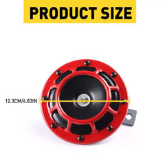 2Pcs 115DB Super Loud Compact Electric Blast Tone Car Air Horn Kit 12V Red 6B93BC-57 [4]