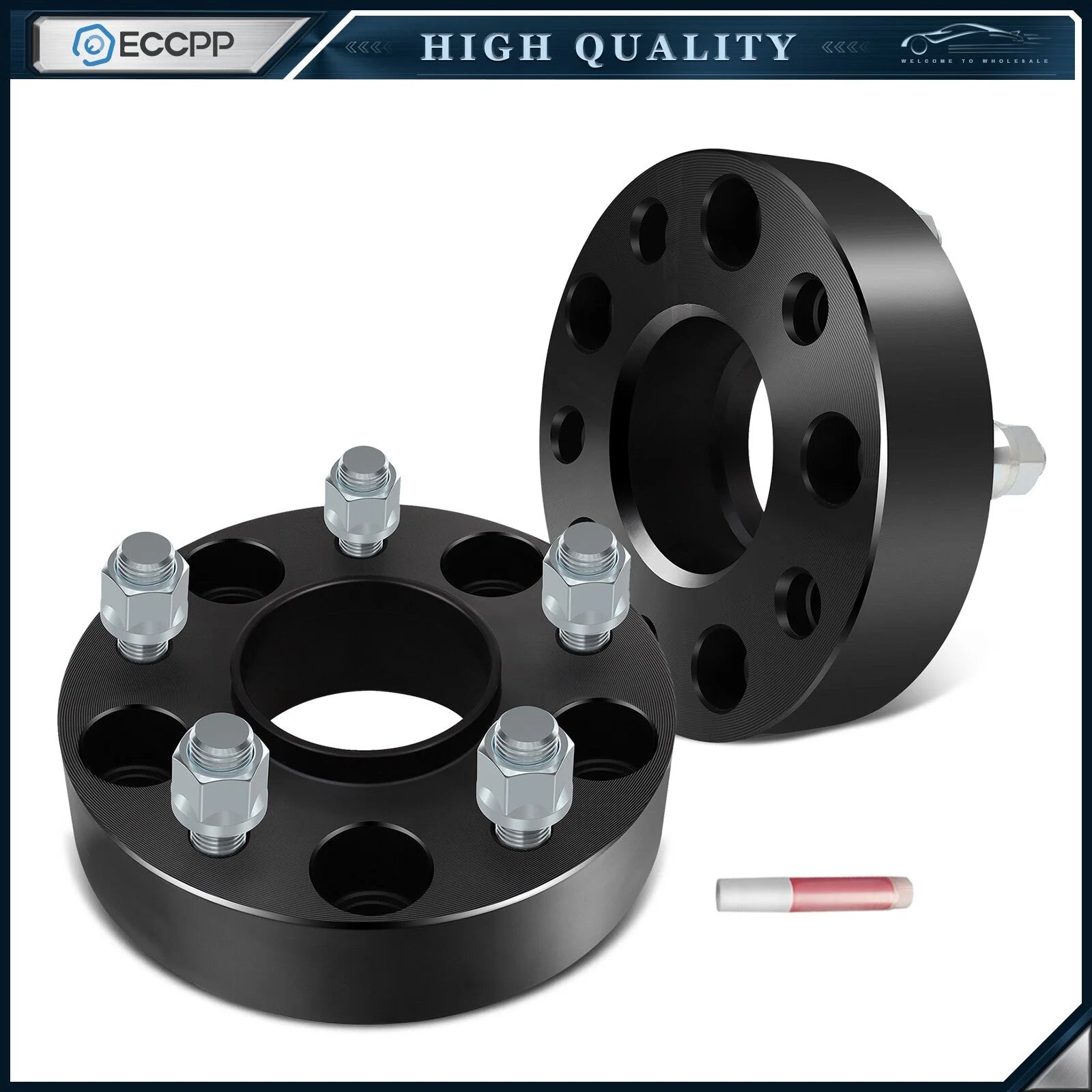 2Pcs 1.5" 5x5 Hub Centric Wheel Spacers 1/2"x20 For Jeep Wrangler Grand Cherokee 6B93BC-57 [1]
