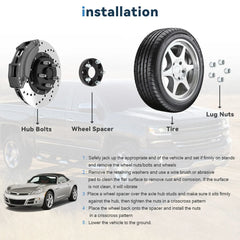 2Pcs 1" 5x110 to 5x114.3 Wheel Adapters 12x1.5 For 2005-2010 Chevrolet Cobalt KOEEP [4]