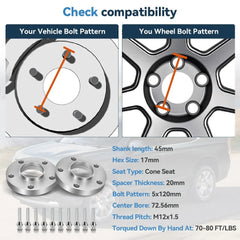 2Pcs 20mm 5x120 Hub Centric Wheel Spacers 12x1.5 For BMW E36 E46 323i 325i M3 M5 6B93BC-57 [2]