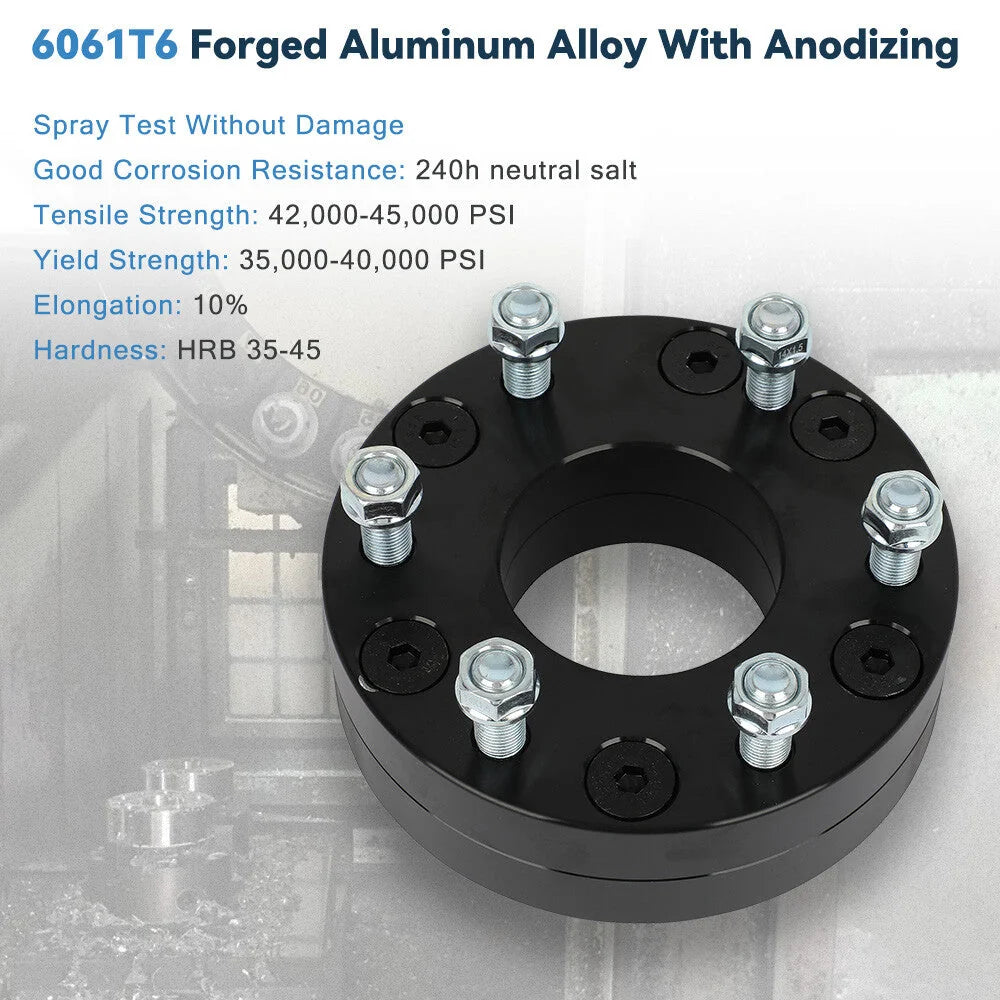 2Pcs 2" 5x5 to 6x5.5 Conversion Wheel Adapters For Jeep 5 Lug to Chevy GMC 6 Lug KOEEP [6]