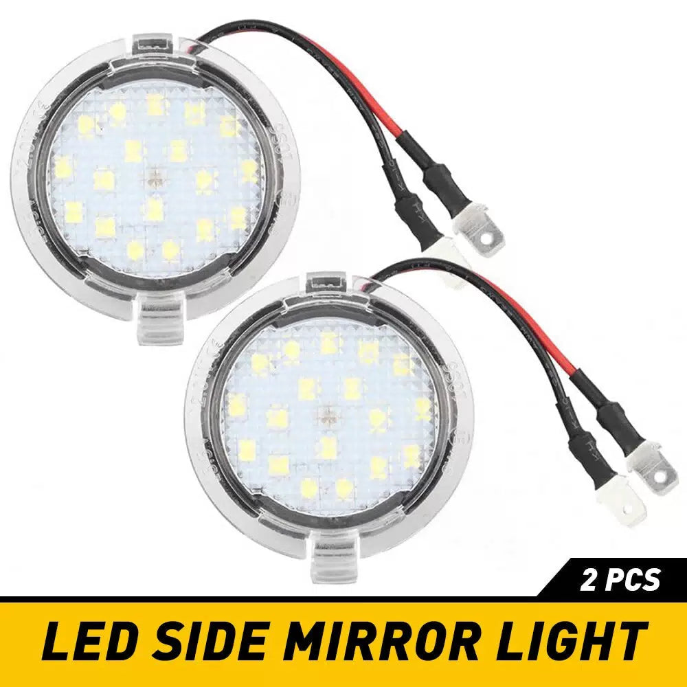 2Pcs LED Side View Mirror Puddle Lights Lamps for Ford Expedition 2007-2017 12V 6B93BC-57 [10]