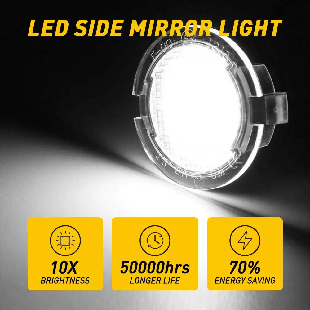 2Pcs LED Side View Mirror Puddle Lights Lamps for Ford Expedition 2007-2017 12V 6B93BC-57 [3]