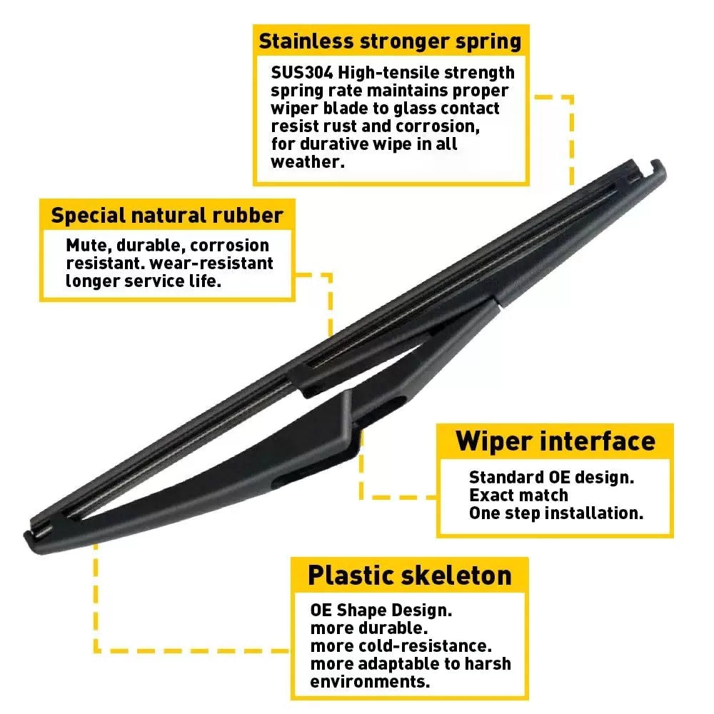 2Pcs Rear Window Wiper with Arm Blade Kit 68256590AA For Jeep Renegade 2015-2021 6B93BC-57 [3]