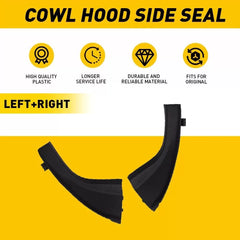 2Pcs Wiper Front Side Cowl Trim Extension Cover Black For Toyota RAV4 2006-2012 6B93BC-57 [2]