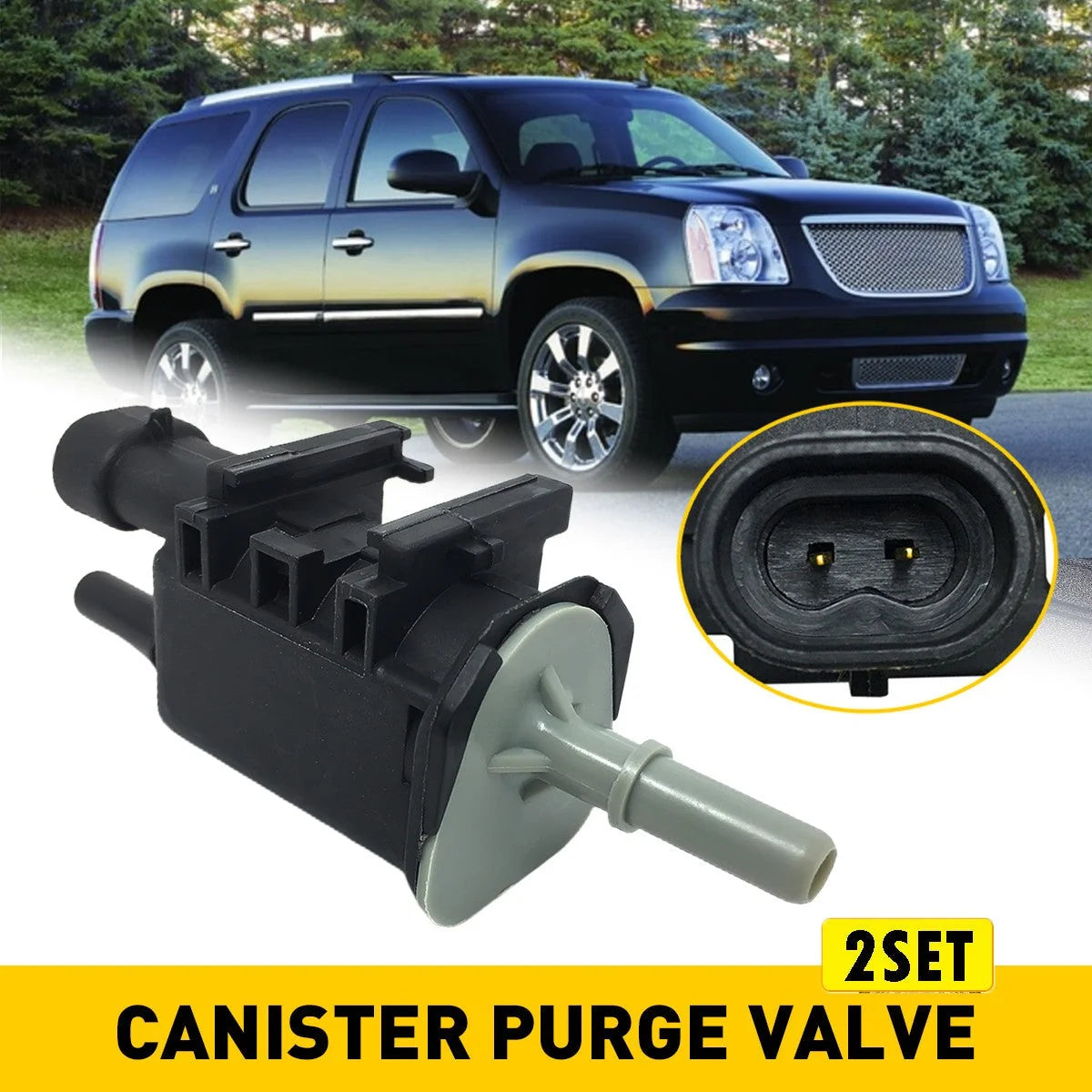2Set For 2007-2013 Chevy Silverado Vapor Canister Purge Solenoid Vent Control Va 6B93BC-57 [1]