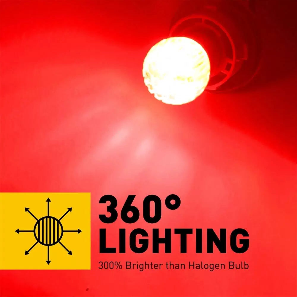 2X 1157 AUXITO BAY15D LED TAIL BRAKE/STOP LIGHT LIGHT BULB PURE RED SUPER BRIGHT AUXITO [3]