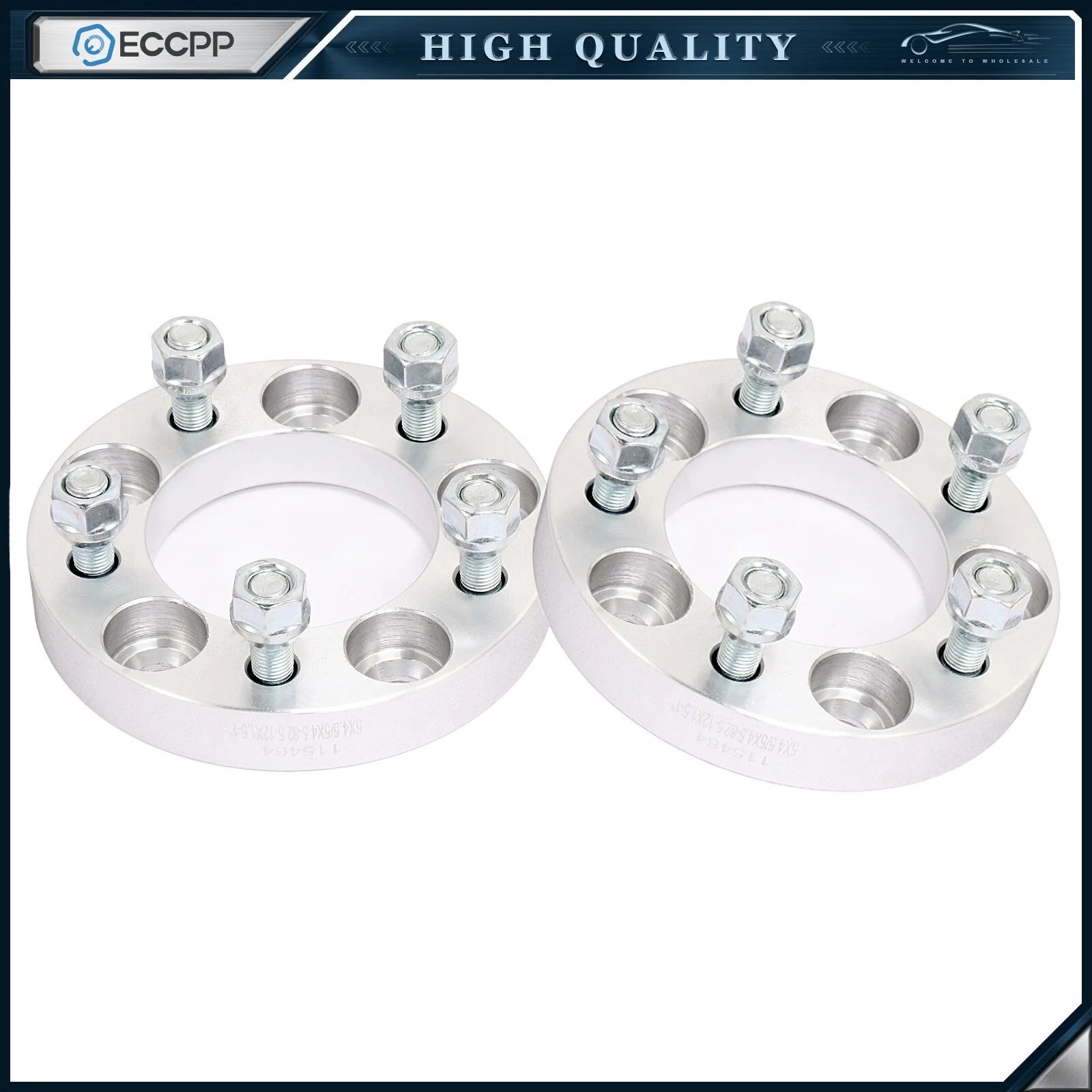 2X 1 inch Wheel Spacers 5x4.5 12x1.5 For Hyundai Genesis Coupe Veloster Tucson 6B93BC-57 [1]